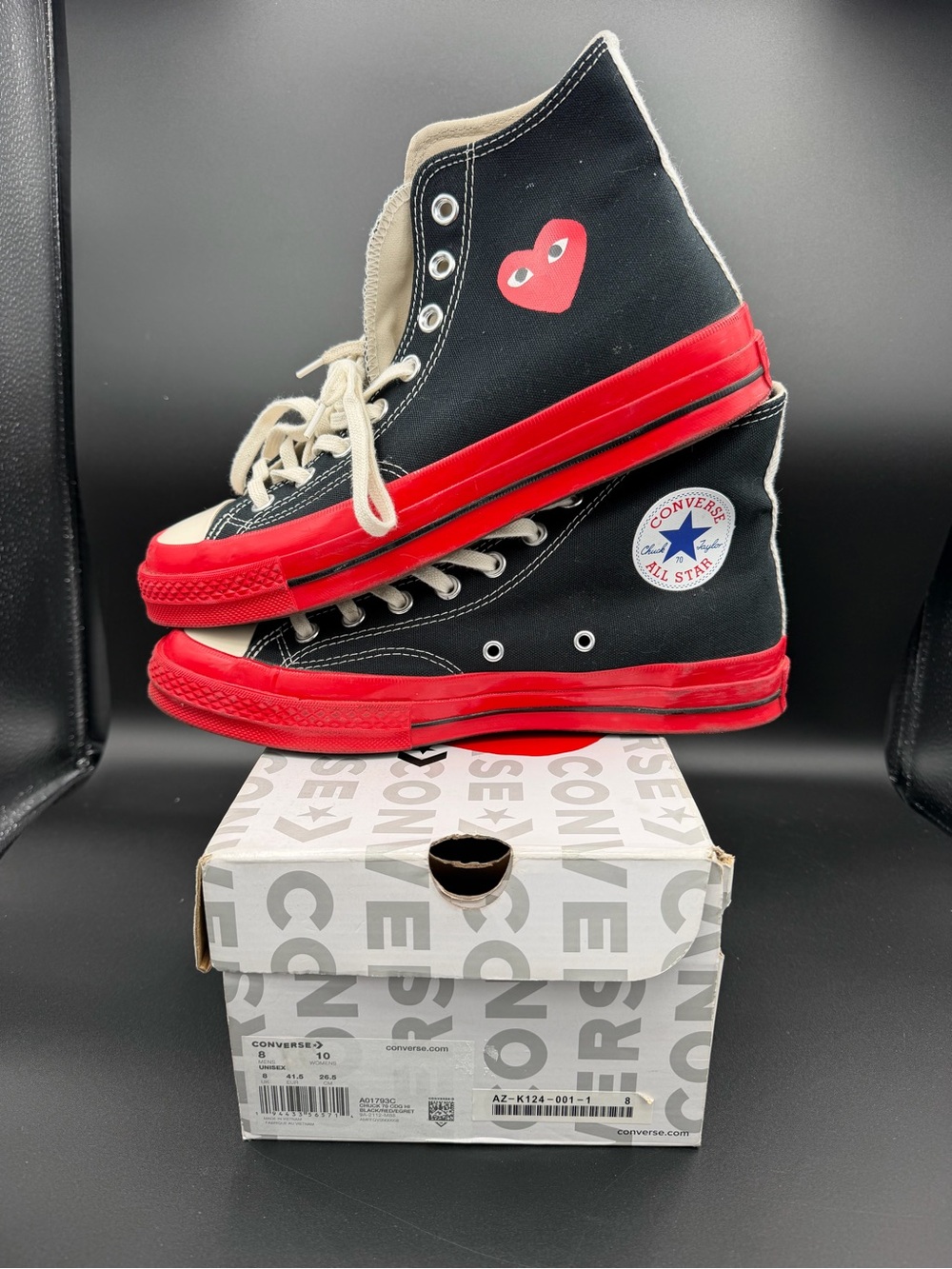 Converse Chuck 70 High Top Sneakers - Black & Red